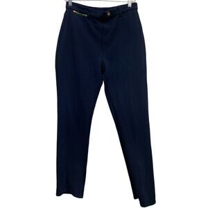 St. John Sport By Marie Gray Straight Leg High Rise Navy Pants SZ 6